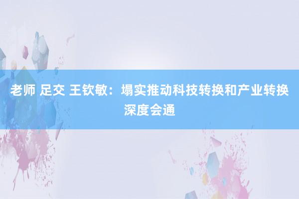 老师 足交 王钦敏：塌实推动科技转换和产业转换深度会通