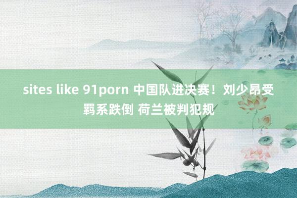 sites like 91porn 中国队进决赛！刘少昂受羁系跌倒 荷兰被判犯规